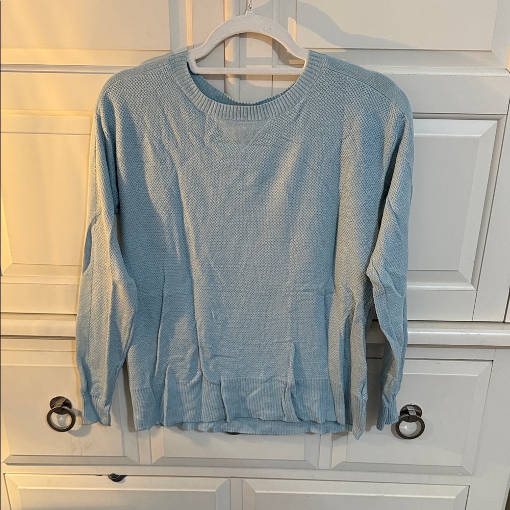 American Eagle Outfitters Sky Blue Crew Neck Sweater